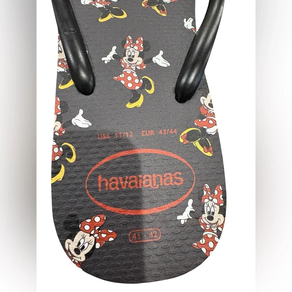 Havaianas Black and Red Minnie Mouse Flip Flops